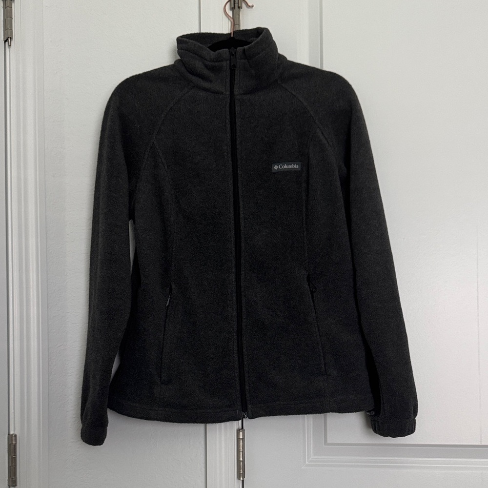 Columbia Black Full-Zip Teddy Jacket